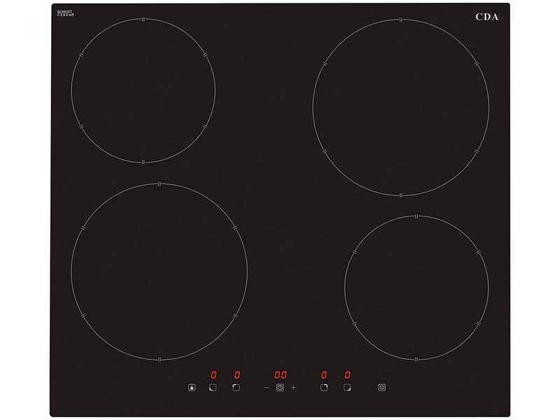 1533 CDA HN6111FR Glass 60cm 4 Four Zone Induction Touch Control Easy Clean Hob for sale online 