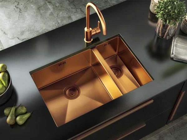 Ellsi Elite Inset/UM Sink 1.5 Bowl - Copper